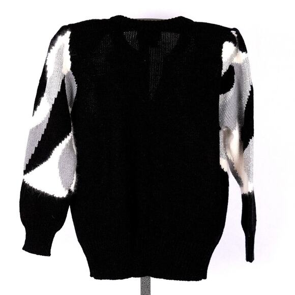 Vintage Wool Angora Blend Cardigan Sweater Beaded Rhinestone Accents Size SMALL - Picture 3 of 7